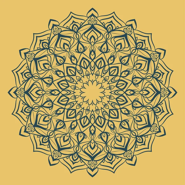 Abstracte Mandala Kunst Circulaire Motief Ontwerp Ronde Traditionele Ornament Voor — Stockvector