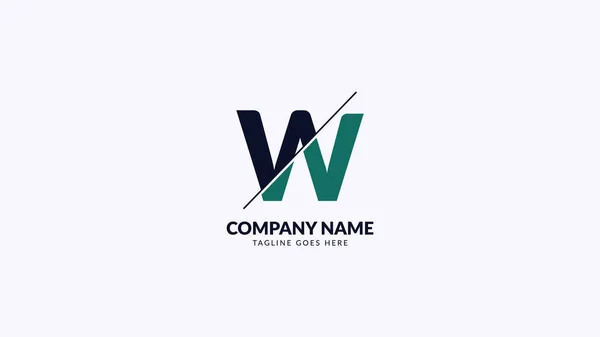 字母W切片专业企业和财务标志矢量设计 — 图库矢量图片