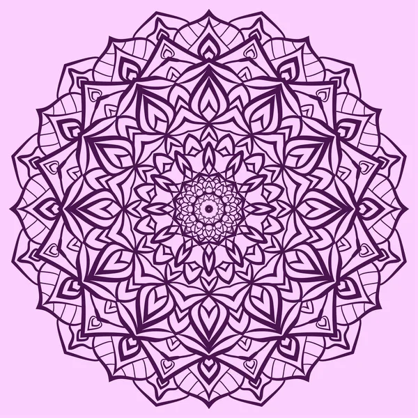 Mandala Vector Art Pattern Traditional Lace Decoration Circular Design Element — Stock Vector
