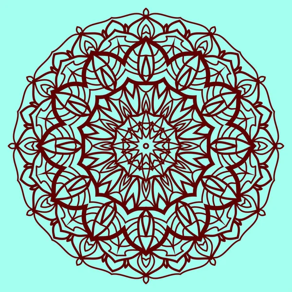 Modèle Vectoriel Mandala Art Décoration Ronde Traditionnelle Dentelle Élément Conception — Image vectorielle