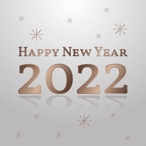 Κομψό Ευτυχισμένο Νέο Έτος 2022 Πολυτελές Χρυσό Στυλ Για Εκτύπωση — Διανυσματικό Αρχείο