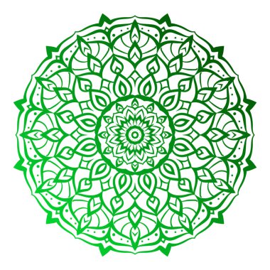 Etnik mandala sanat yuvarlak dekorasyonu simetrik vektör tasarım elementi