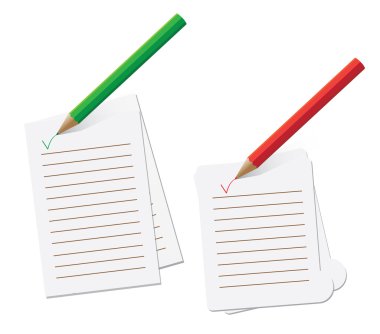 Boş kağıt kalem ile