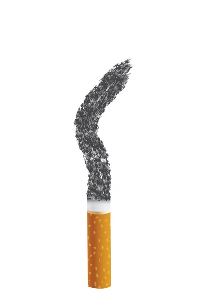 Burned cigarette — Stock Vector