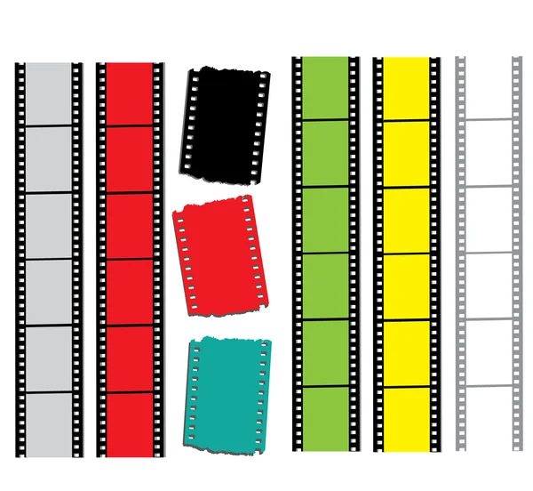 Videotapes or films set — Stock Vector