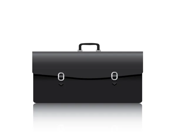 Realistic black briefcase — Stock Vector