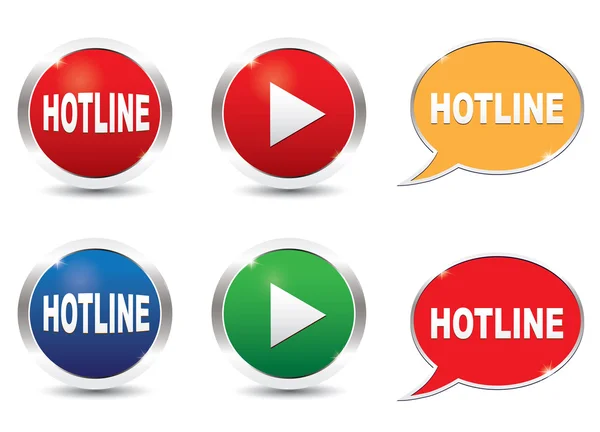Hotline icons set — Stock Vector