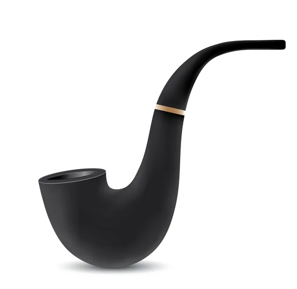 Realistic Tobacco pipe — Stock Vector