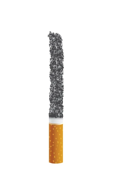 Realistische sigaret brandt — Stockvector
