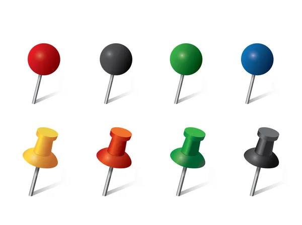 Push pins set — Stock vektor