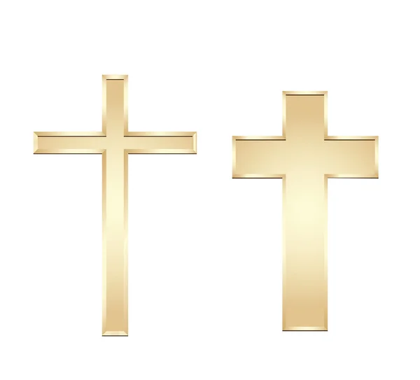Christian Golden crosses — Stock Vector