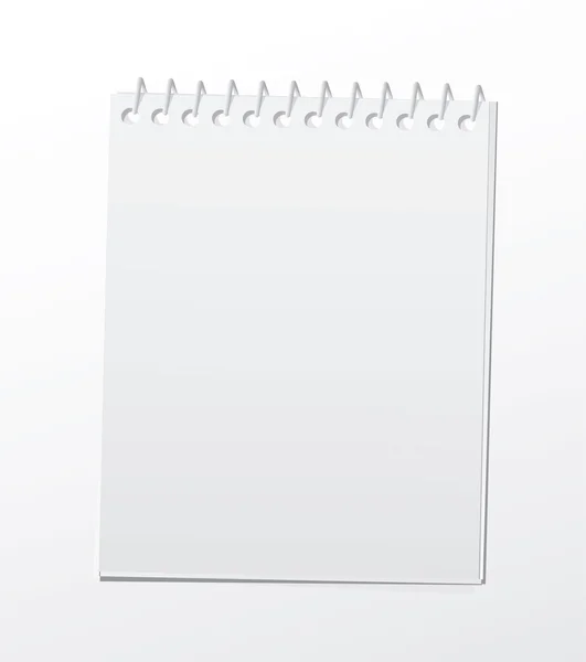 Blank lined Notebook — Stock Vector