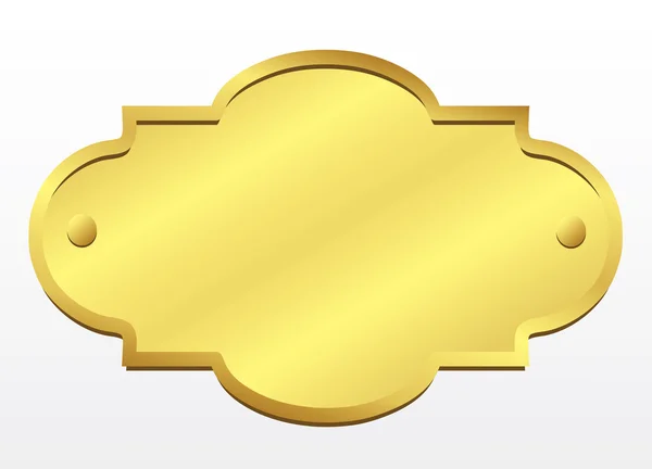 Etiqueta dourada em branco — Vetor de Stock