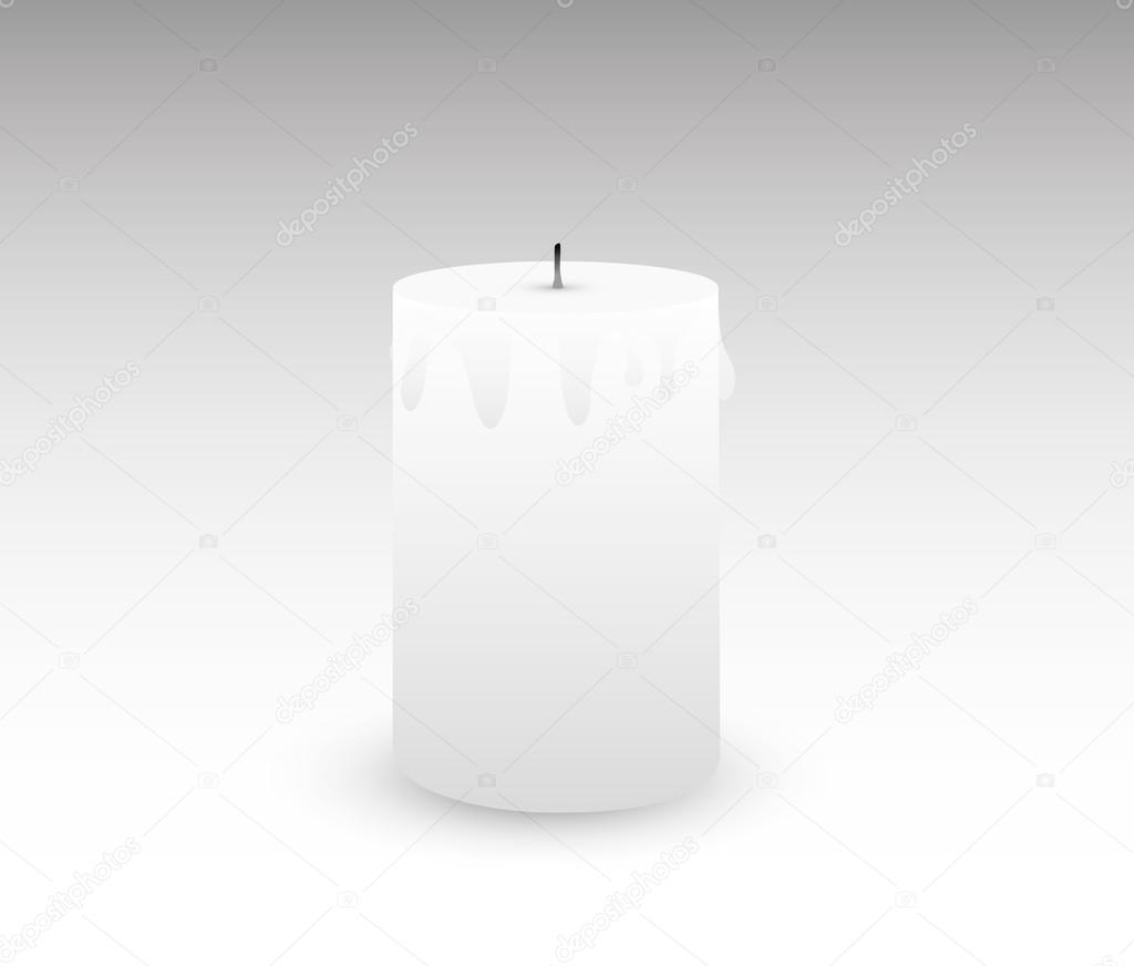Realisric white Candle