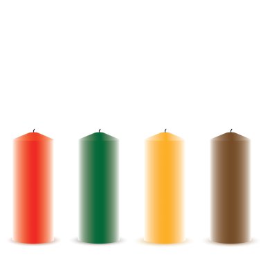 Realisric renkli mumlar