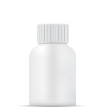 Gerçekçi beyaz şişe