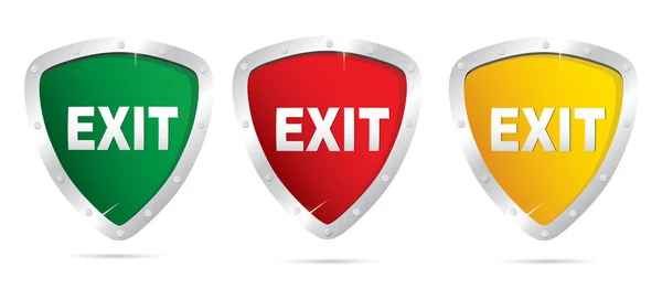 Exit icons set — Stock Vector