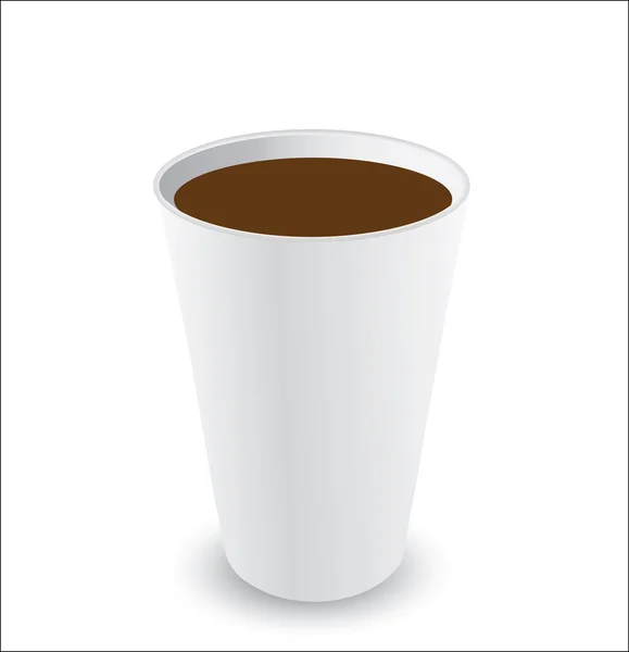 Plastic Cup of coffee — Stock Vector