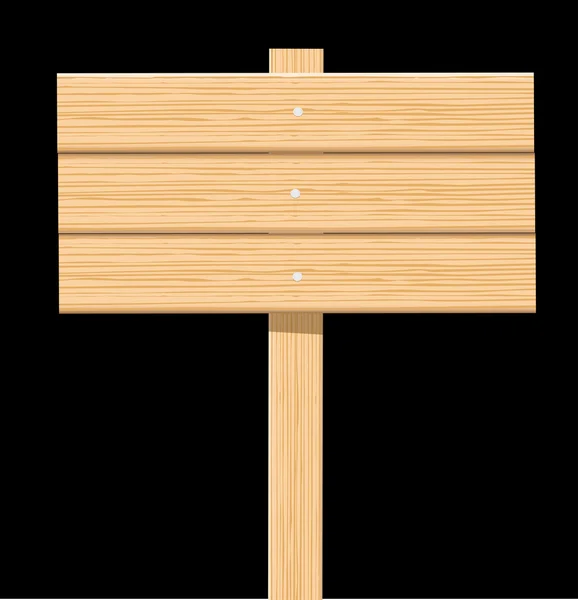 Panneau d'affichage de planches en bois — Image vectorielle