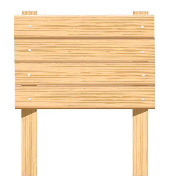 Cartelera de tablones de madera — Vector de stock