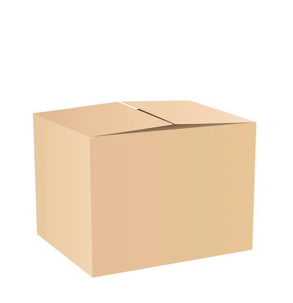 Realistic Cardboard box — Stock Vector