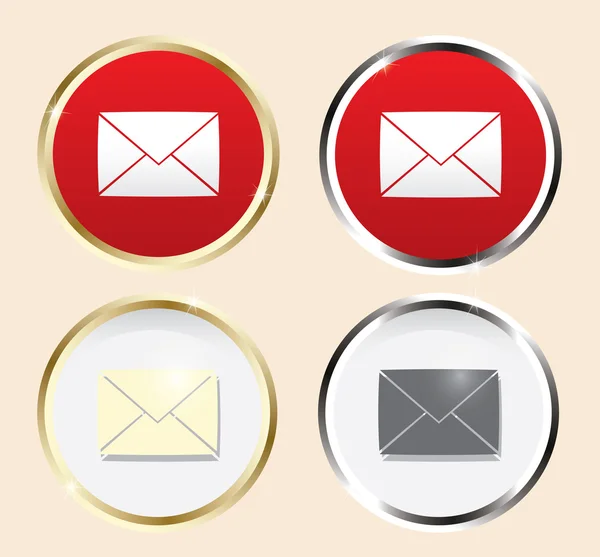 Mail-Icons gesetzt — Stockvektor