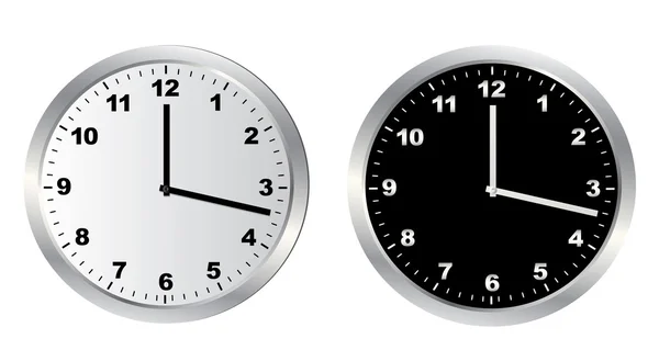Horloges classiques rondes — Image vectorielle