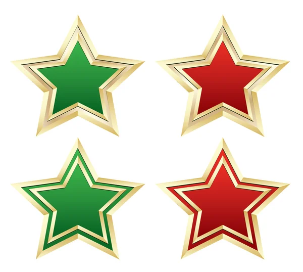 Conjunto de etiquetas estrella — Vector de stock