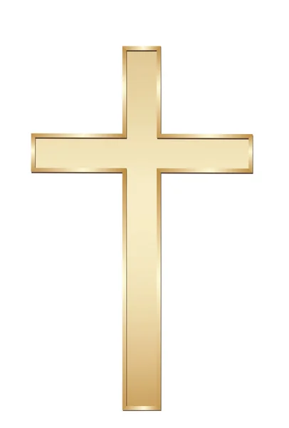 Christelijke Gouden Kruis — Stockvector