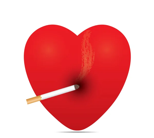 Realistische sigaret brandt — Stockvector
