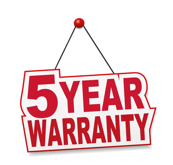 5 years warranty sign — Stock Vector