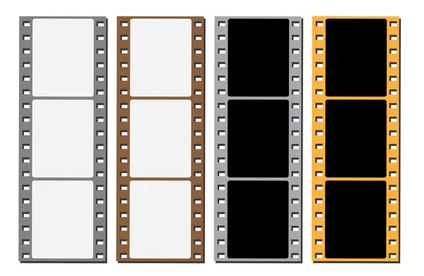 Conjunto de cintas de vídeo o películas — Archivo Imágenes Vectoriales