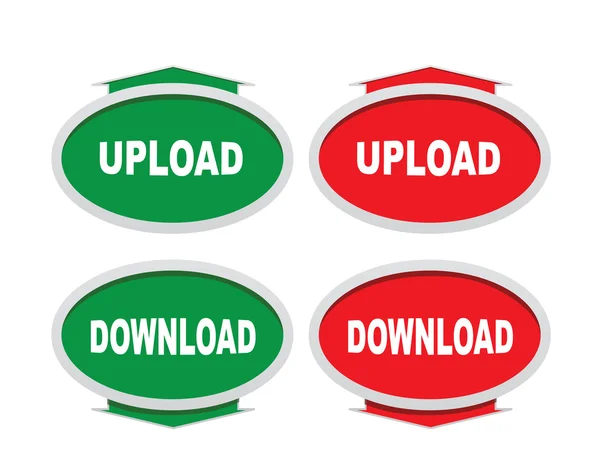 Download and upload buttons — Stock Vector