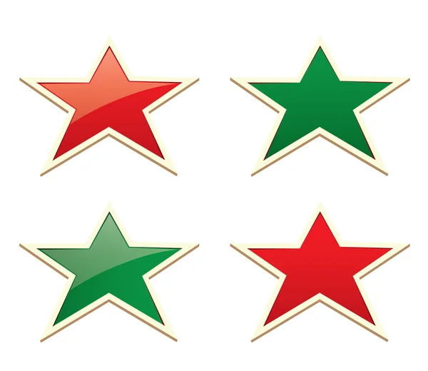 Conjunto de etiquetas estrella — Vector de stock