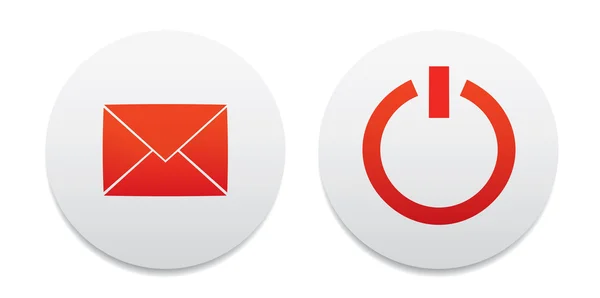 Makt och mail ikoner — Stock vektor
