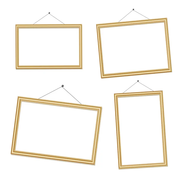 Eenvoudige houten frames — Stockvector