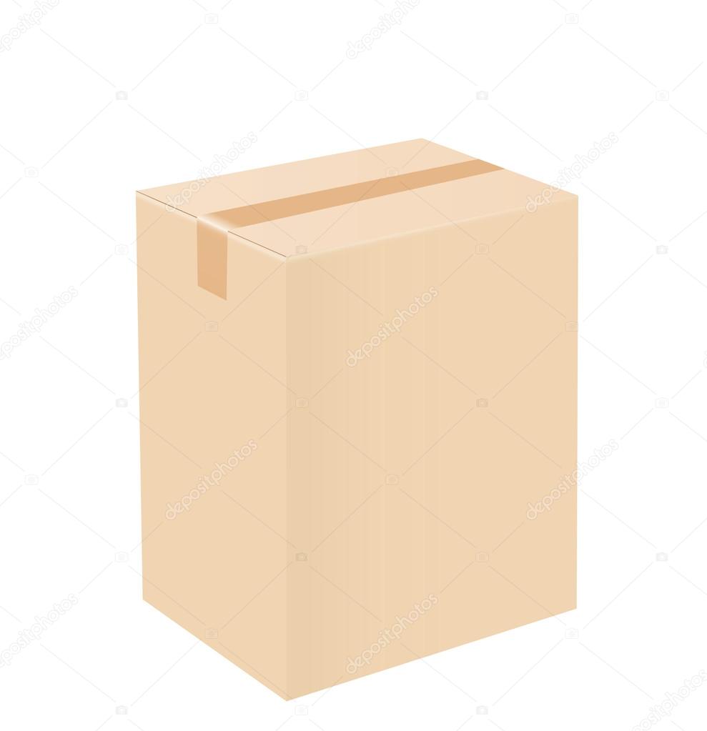 Realistic Cardboard box