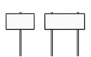 Blank road signs clipart