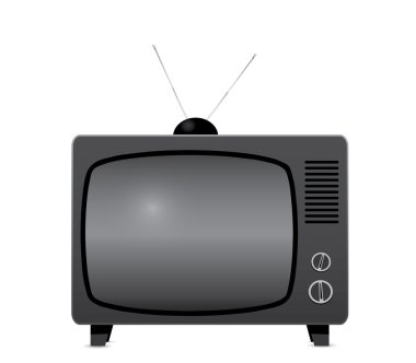 Boş ekran ile eski Tv