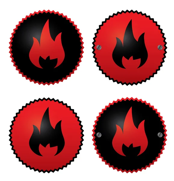 Set of Symbols of fire — Stock Vector