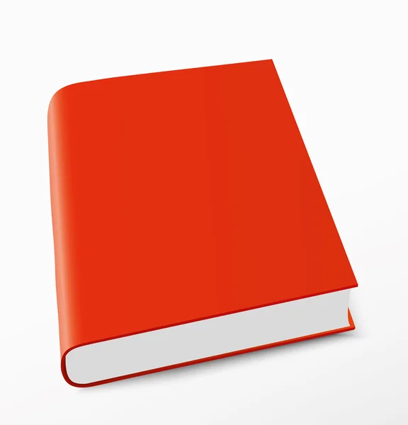 Livro Vermelho em branco — Vetor de Stock