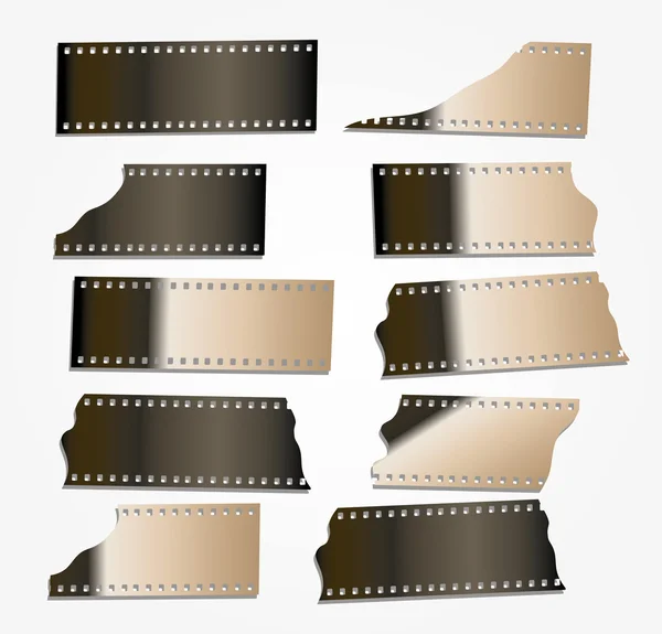 Videotapes or films set — Stock Vector