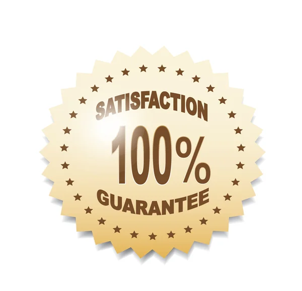 Satisfaction Guaranteed Shopping label — Stock Vector