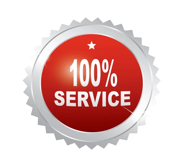 100 Prozent Service-Zeichen — Stockvektor