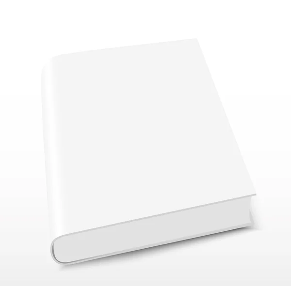 Livro branco em branco — Vetor de Stock