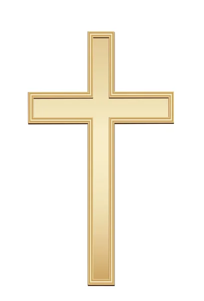基督教的金色十字架 免版税图库插图