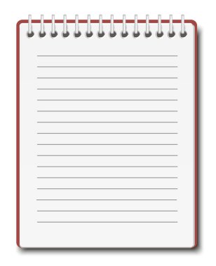 Boş kırmızı defter