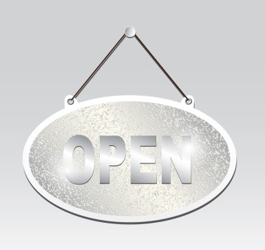 Açık tabela asılı