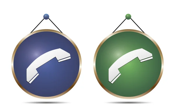Glossy Telephone icons — Stock Vector