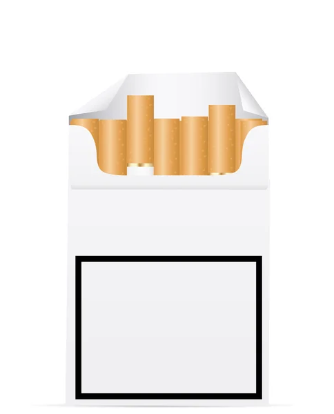 Pacote realista de cigarros — Vetor de Stock